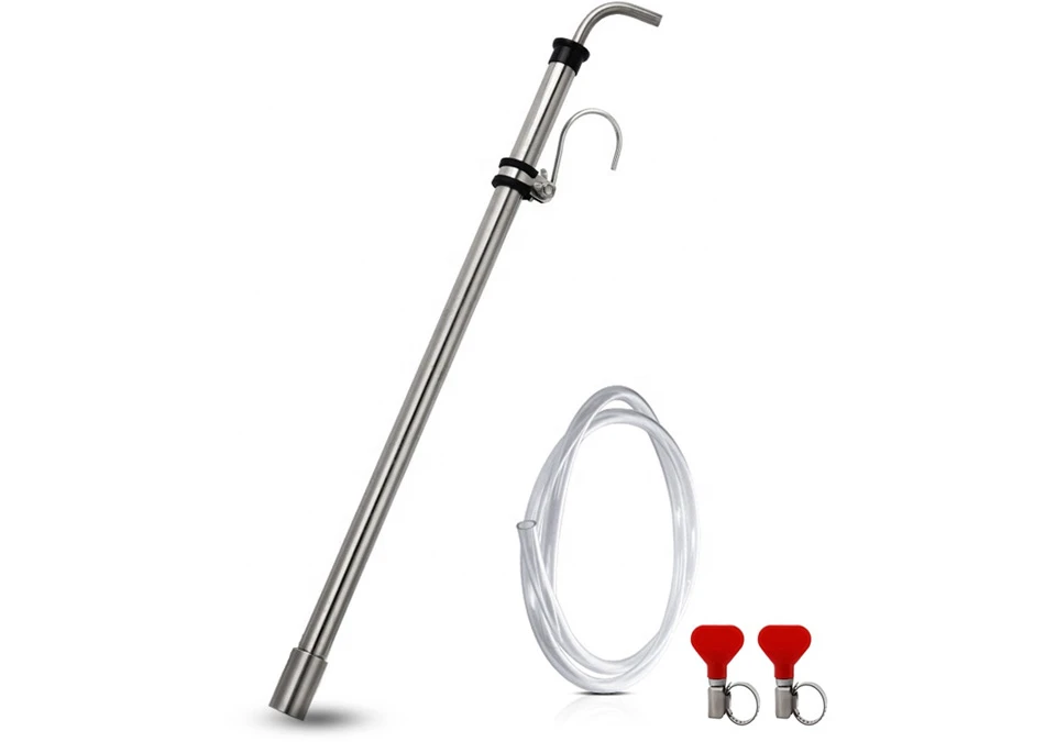 Pump siphon Stainless Steel 44cm with 1m Hose and Holder