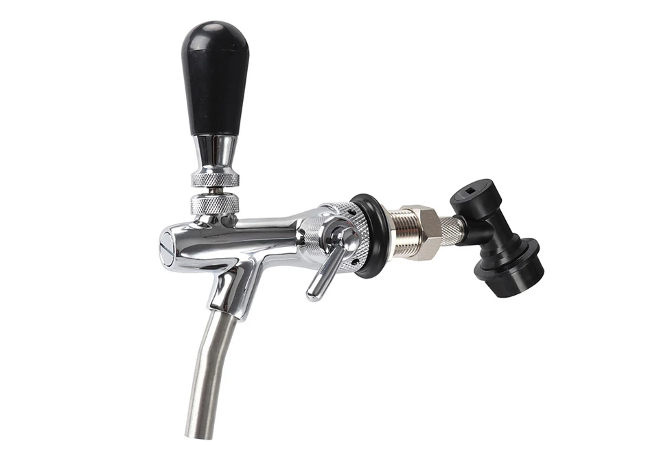 Tap Faucet Adjustable Silver with Adapter and Ball lock