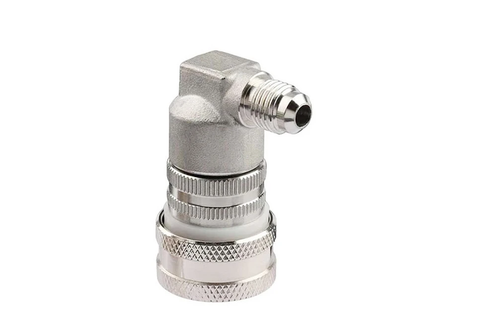 Ball Lock Disconnect Stainless Threaded 1/4" MFL White/Grey for Gas