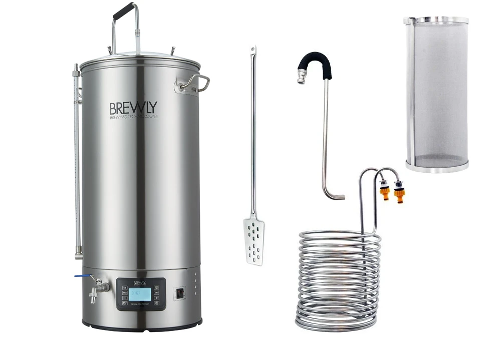 Brewly 70L Brewery with Chiller, Hop Spider, Paddle & Whirlpool
