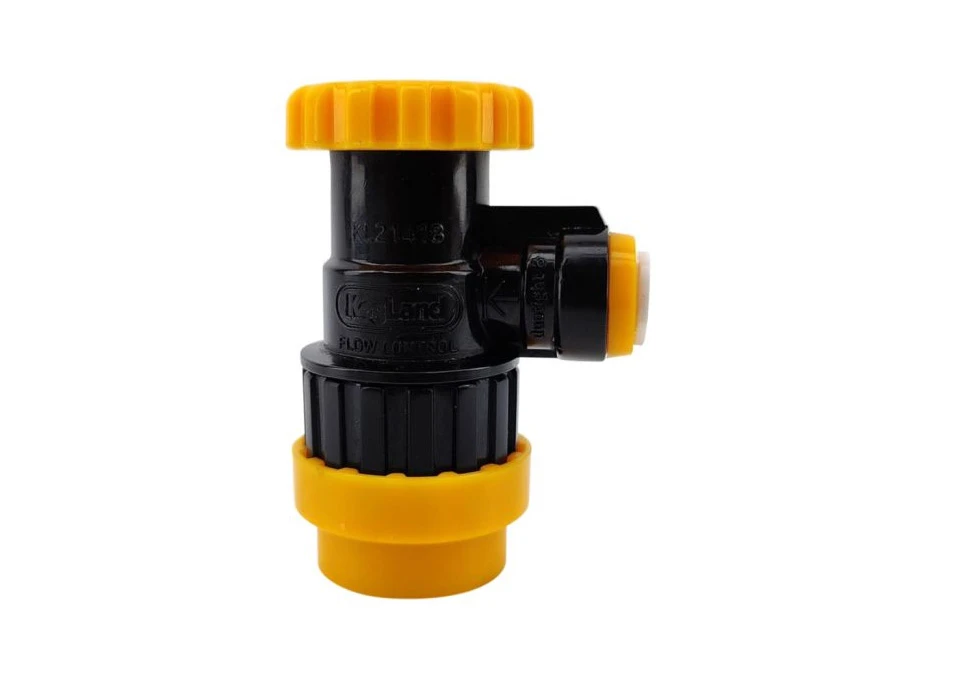 Ball Lock Beer Duotight 8mm (5/16") with Flow Control (Black/Yellow)