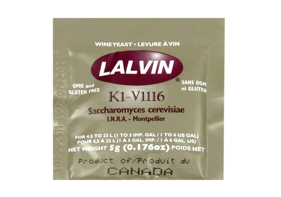 Lalvin K1-V1116 All Purpose 5g Wine Yeast