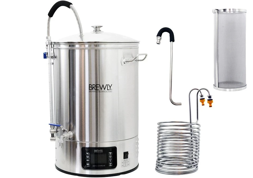 Brewly 40L Brewery with Chiller, Hop Spider, Paddle & Whirlpool
