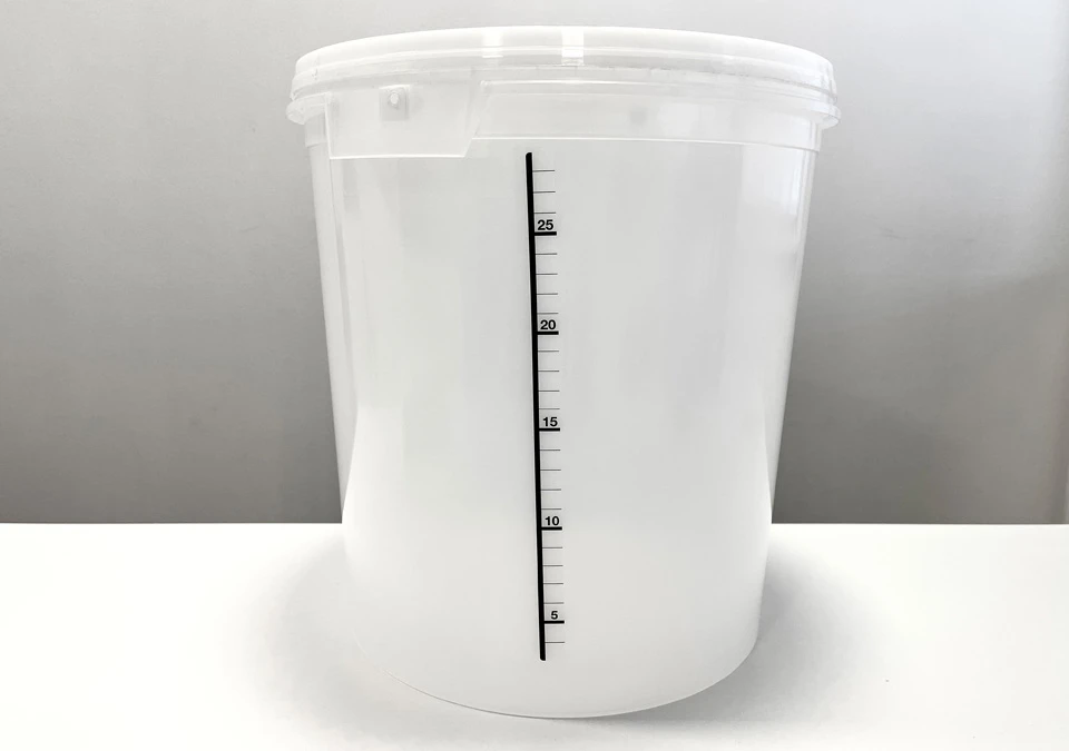 Plastic Fermenter EMB 30L with Lid, Rubber Grommet and Volume Scale